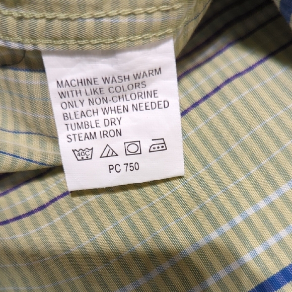 J. Garcia Men's Casual Shirt - Green and Blue Stripes - Picture 9 of 10